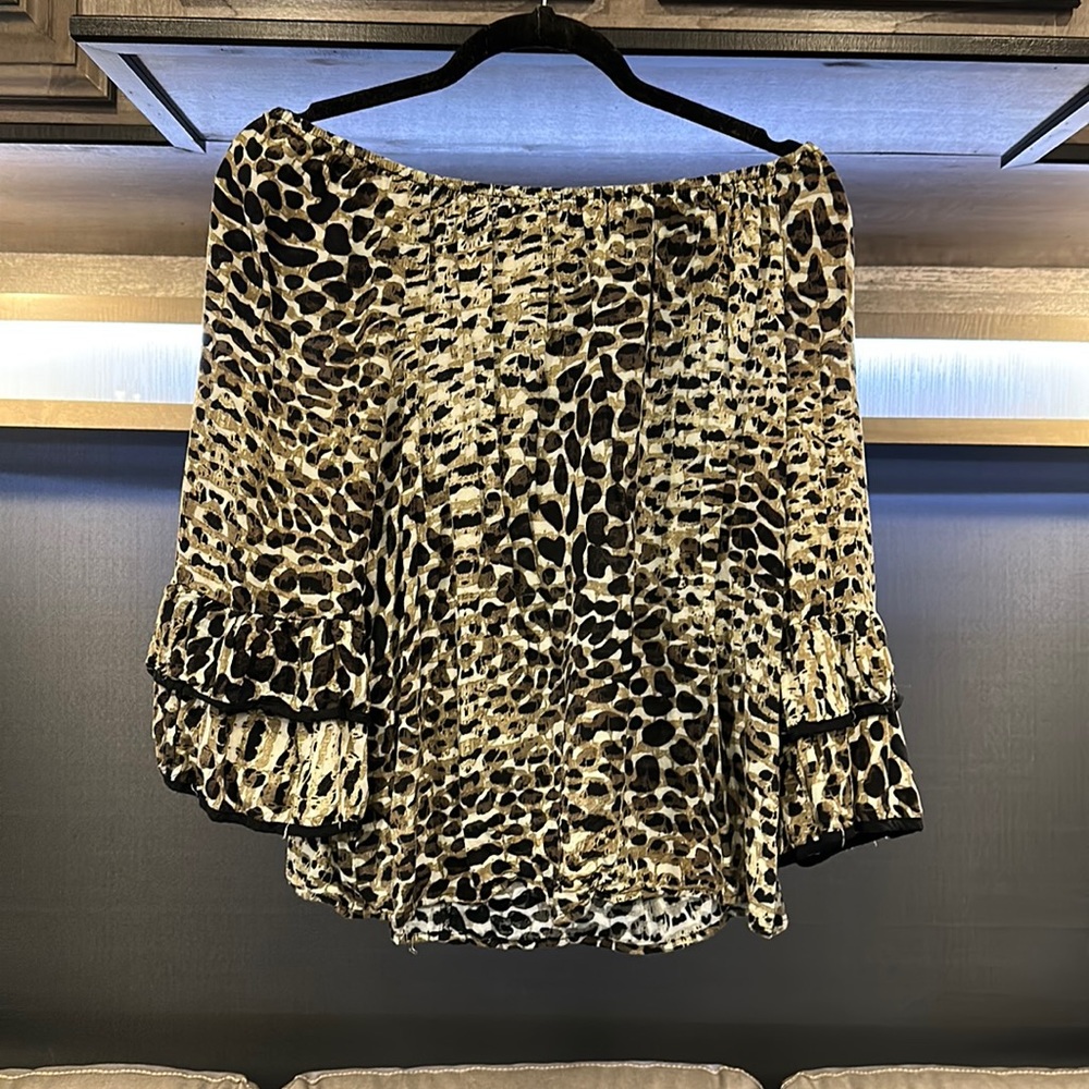 Cheetah print blouse